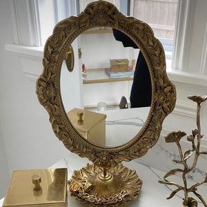 Anthropologie Coraline Vanity Gold Mirror